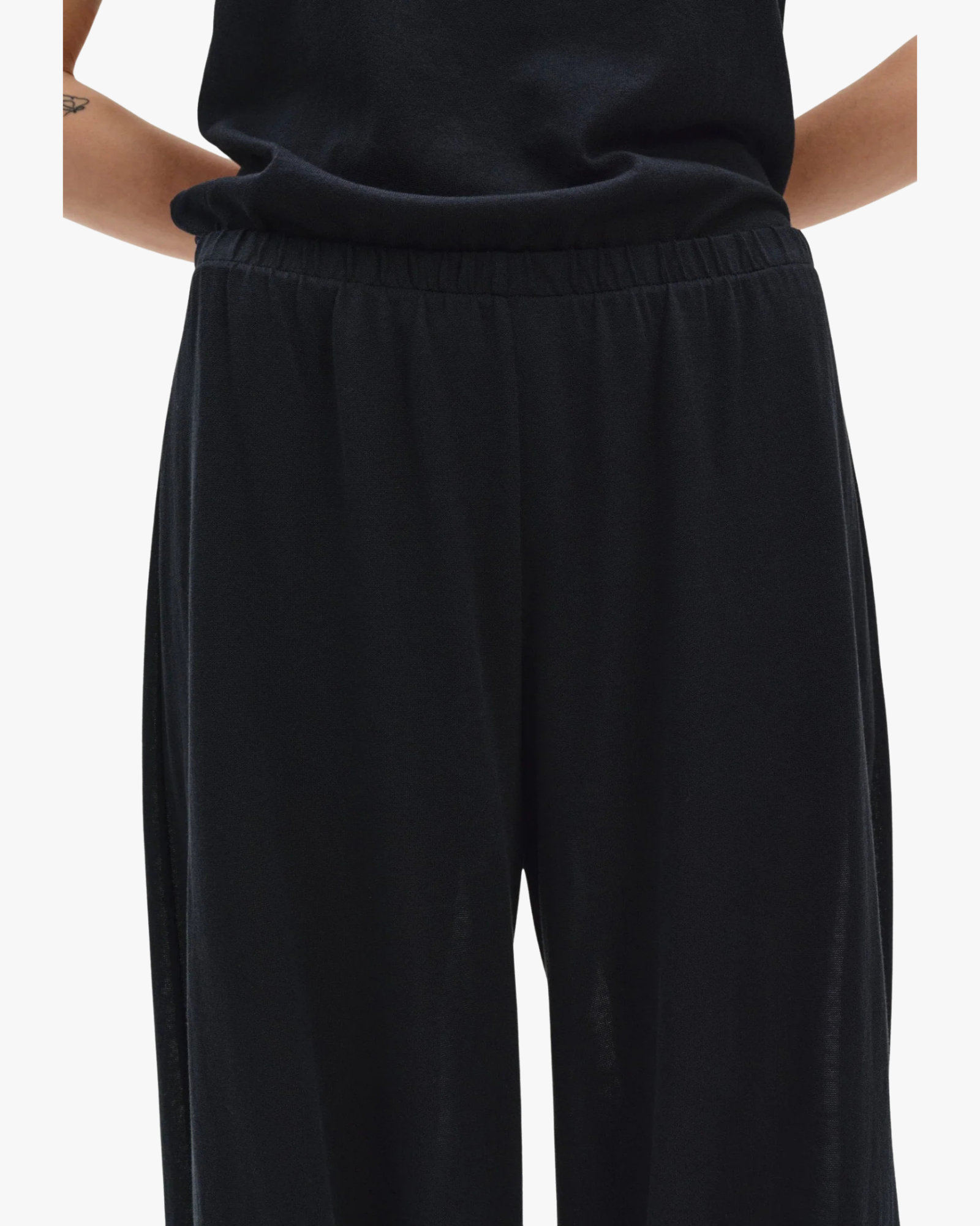 Cotton Crepe Balloon Leg Trouser