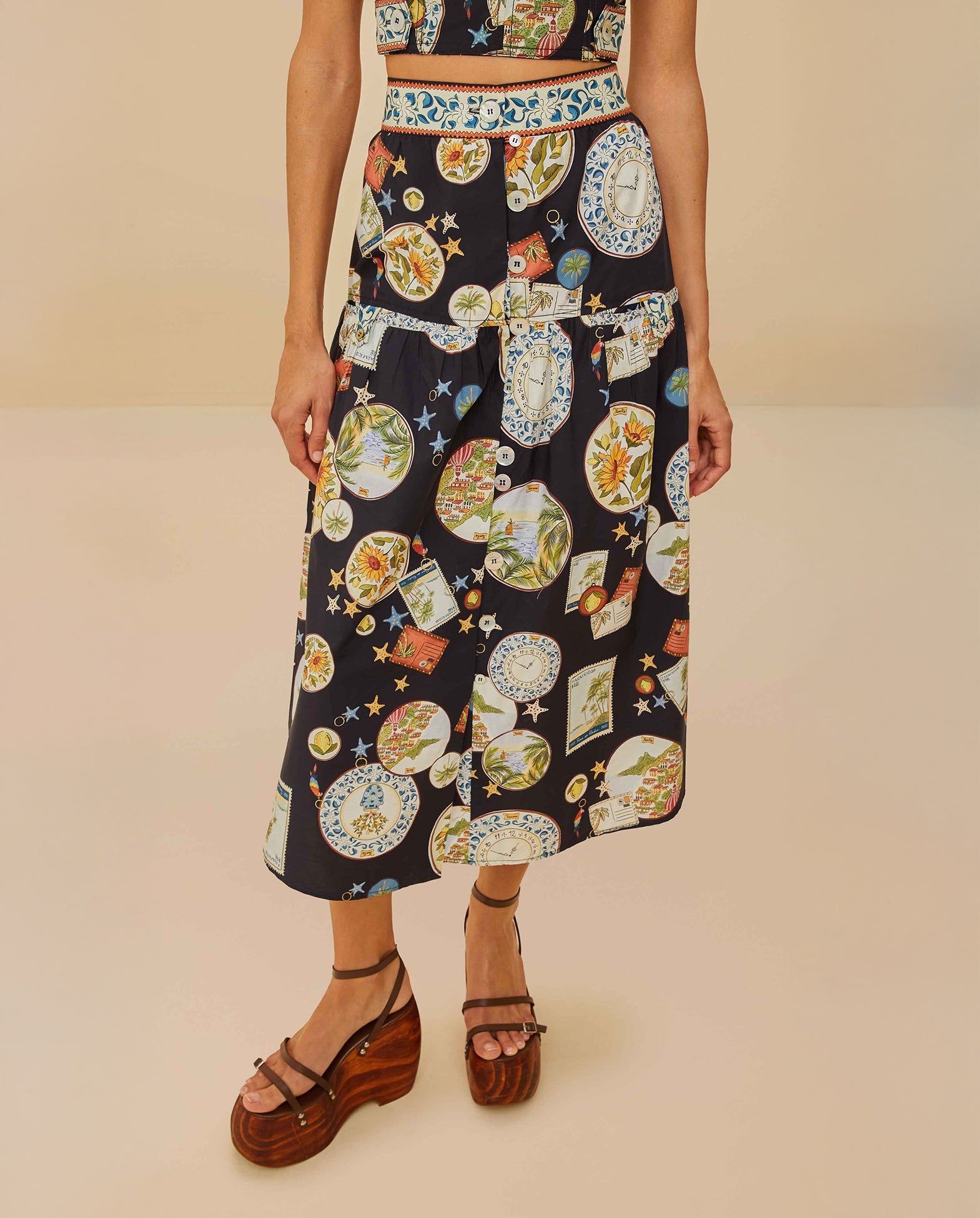 Trip Souvenir Midi Skirt
