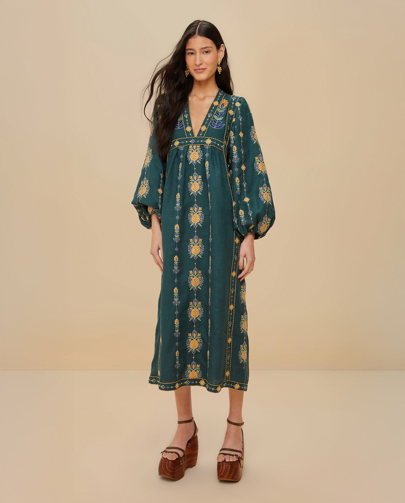Tunic Pineapple Maxi Dress