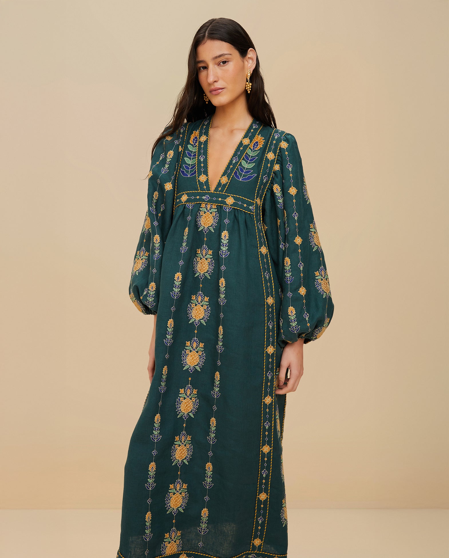 Tunic Pineapple Maxi Dress