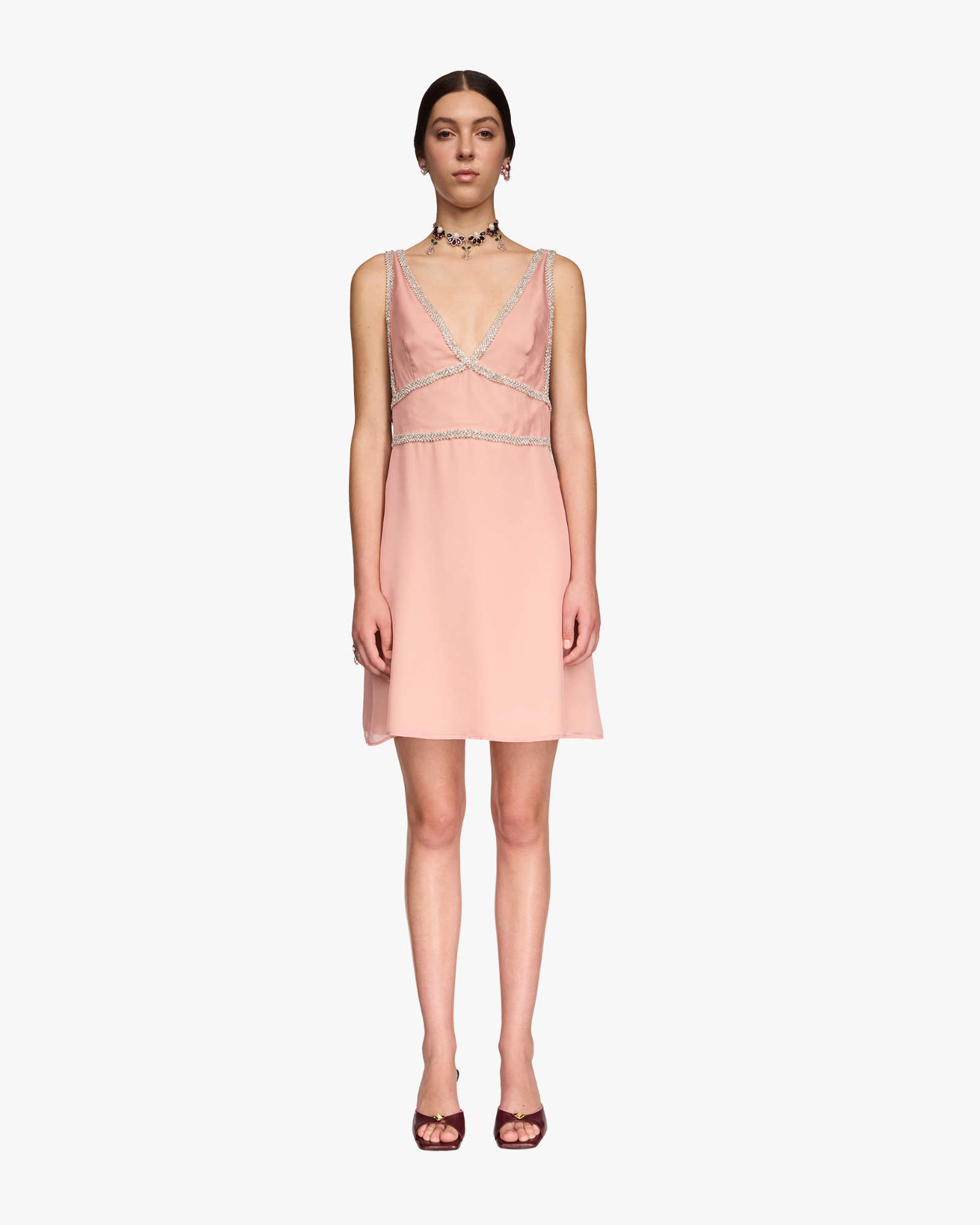 Mini Dress with Jewel Chain