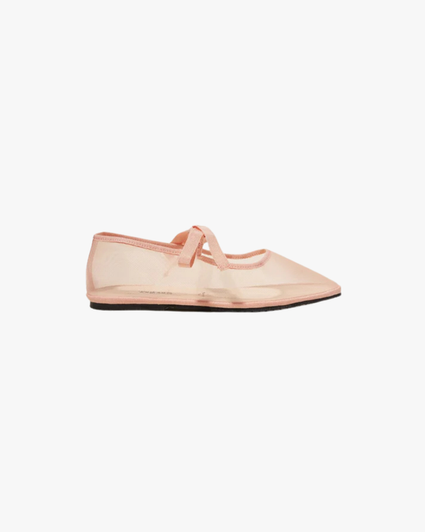 Bebe Friulian Shoes Ballerina With Pink Ribbon
