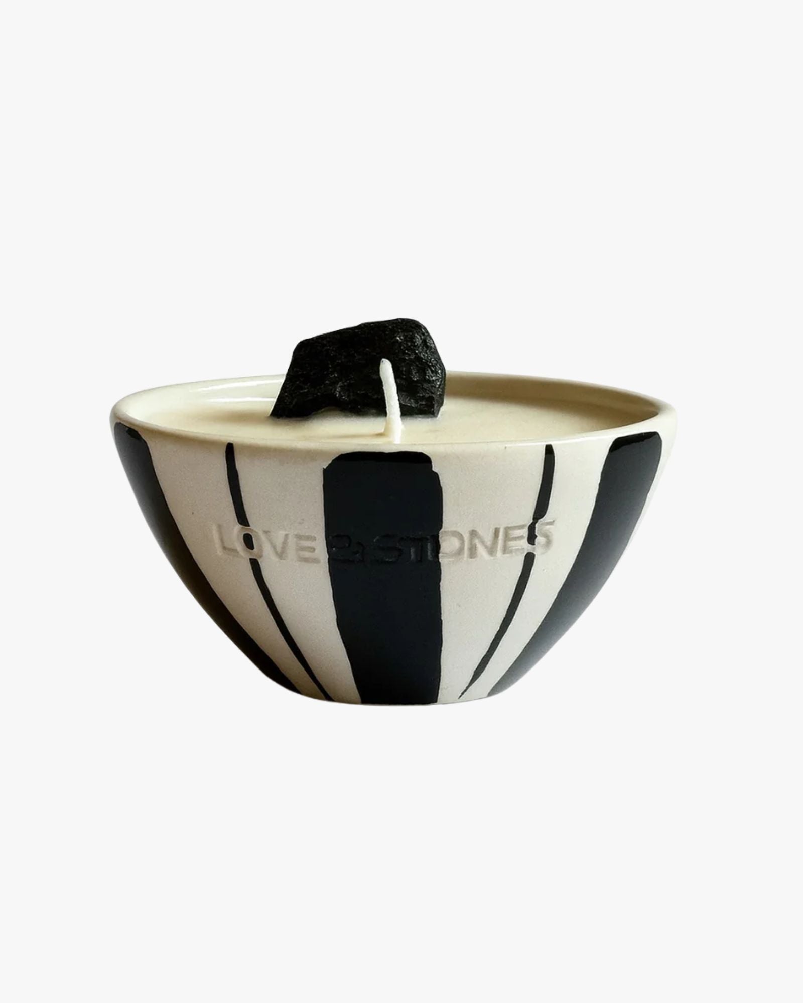 Mini Heal Striped Ceramic Candle 160Ml