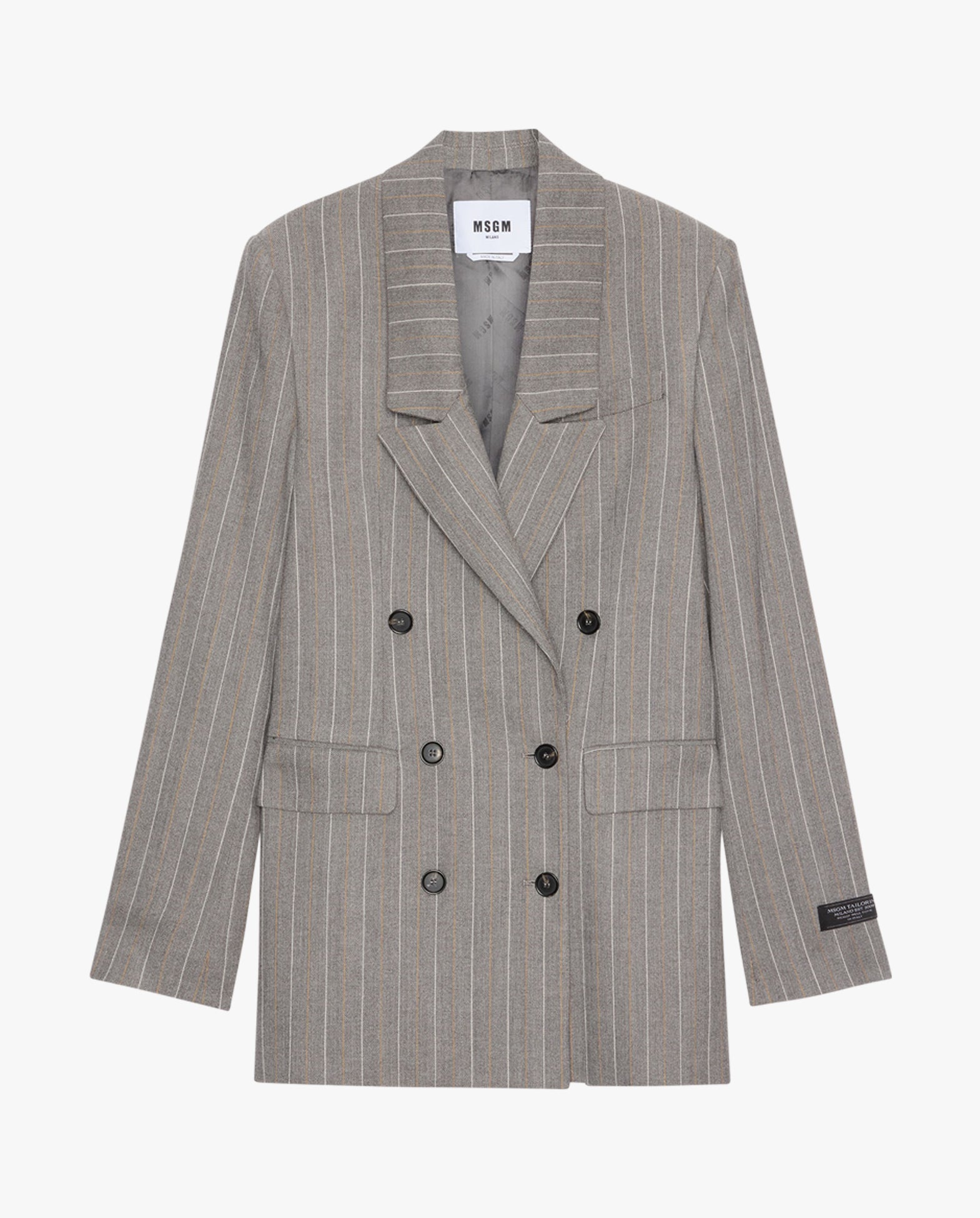 Pinstriped Chevron Jacket