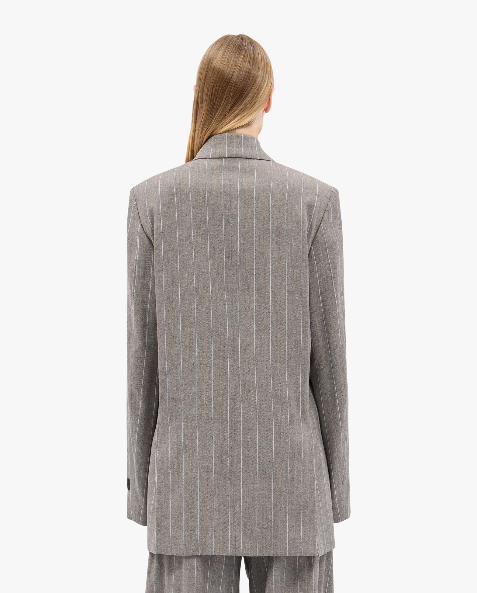 Pinstriped Chevron Jacket