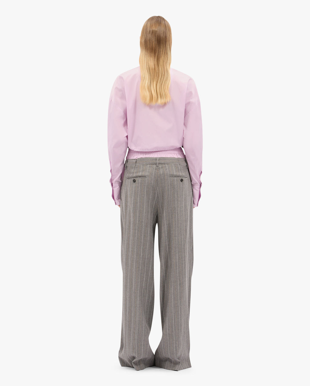 Pinstriped Chevron Pants