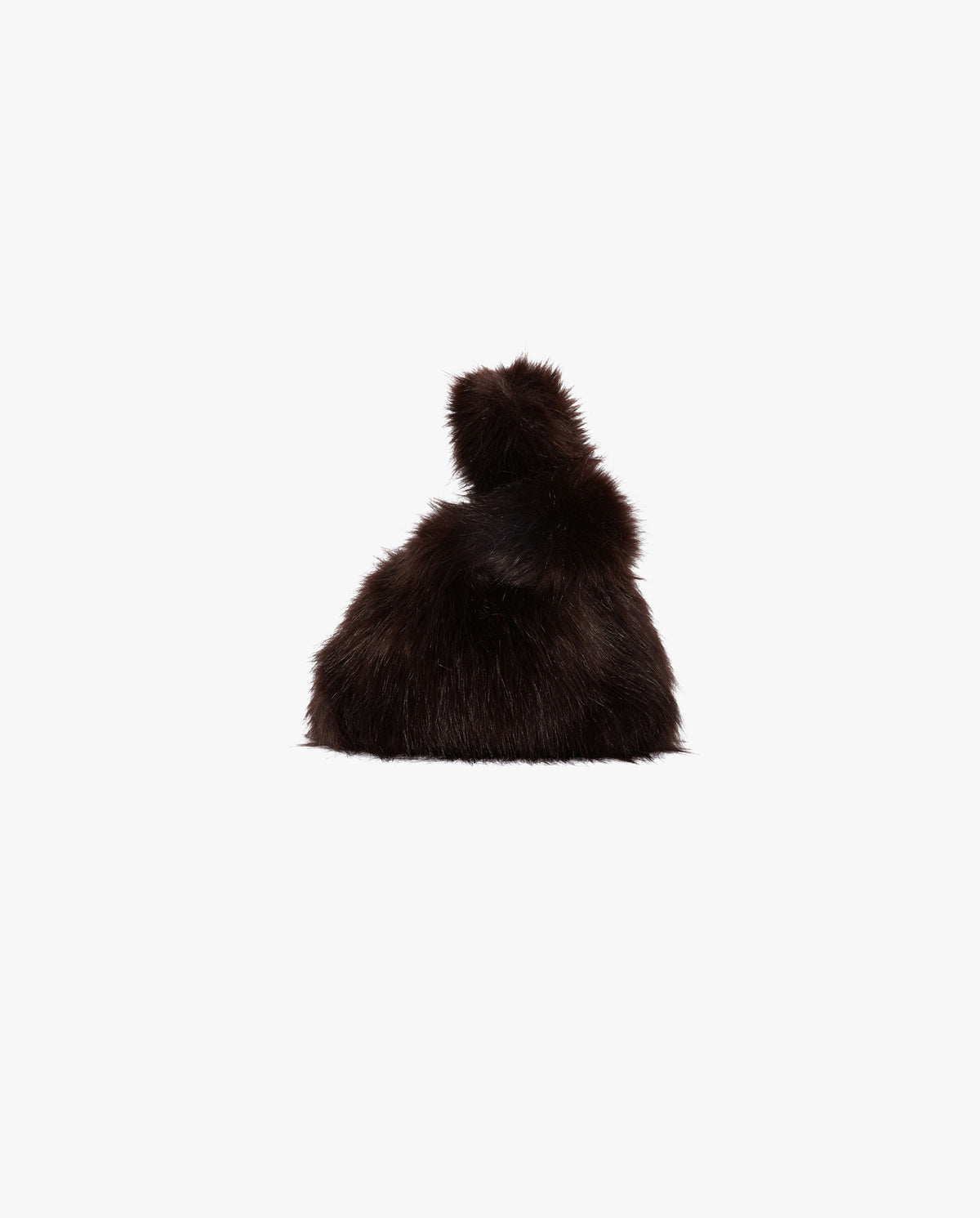 Fluffy Small Satchel Brown