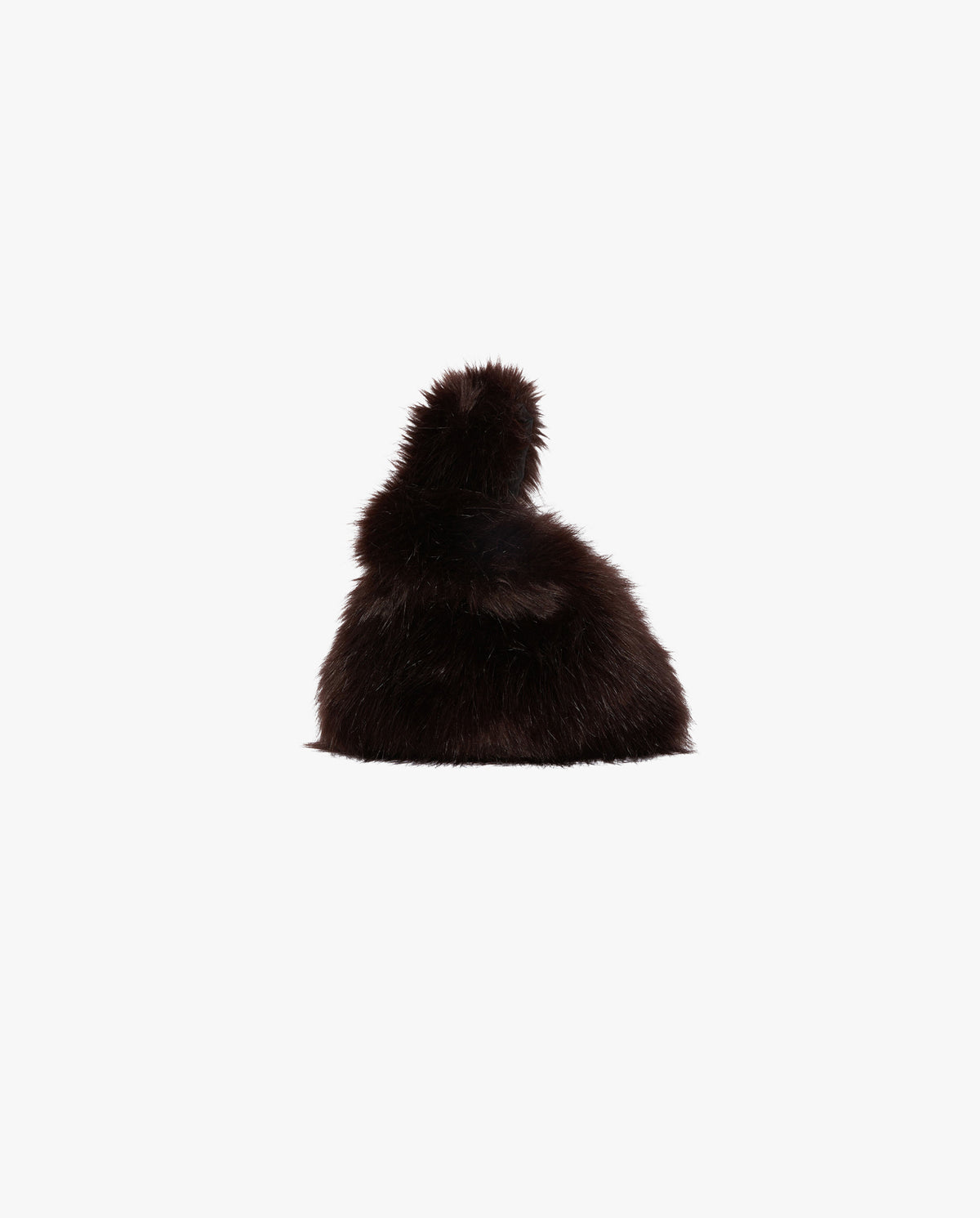 Fluffy Small Satchel Brown