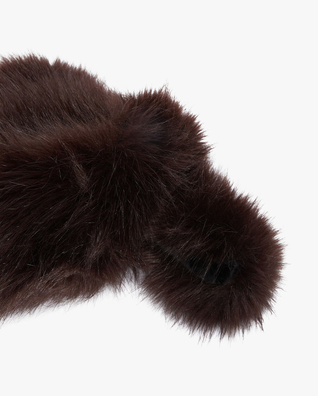 Fluffy Small Satchel Brown