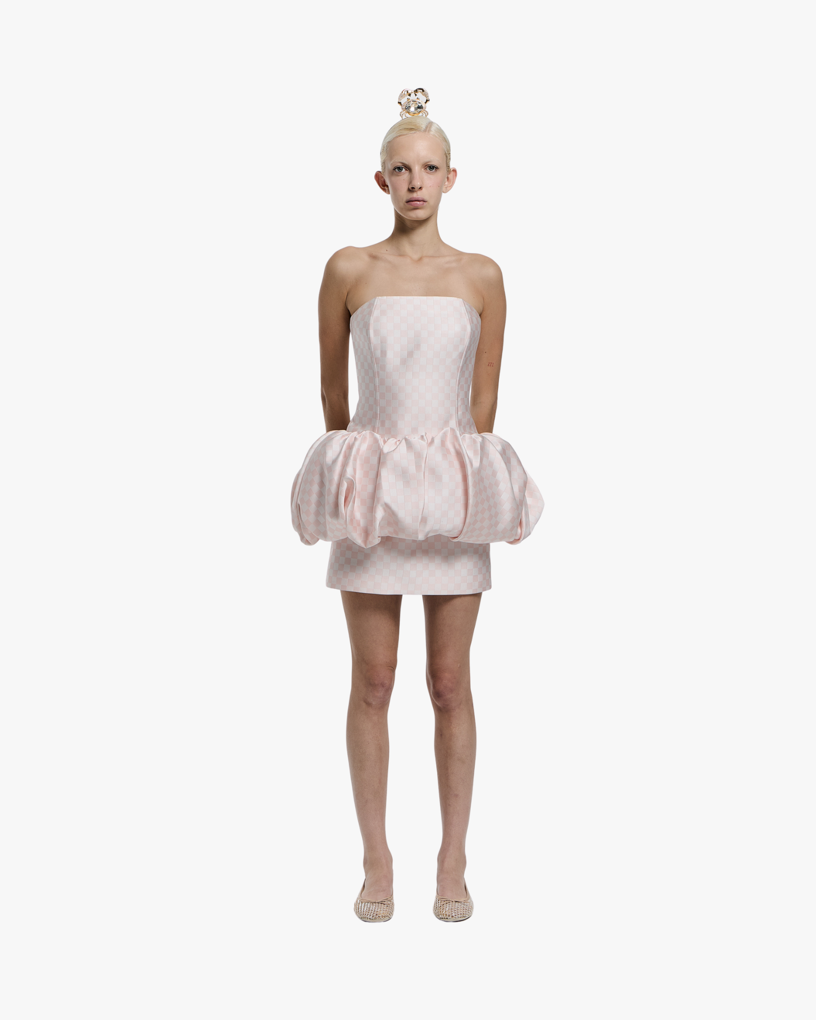 Mini Bustier Dress with Gripped Waistband