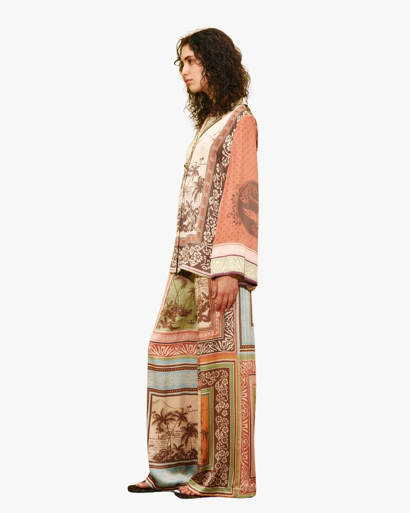 Relaxed Alberta Silk Pant Multi