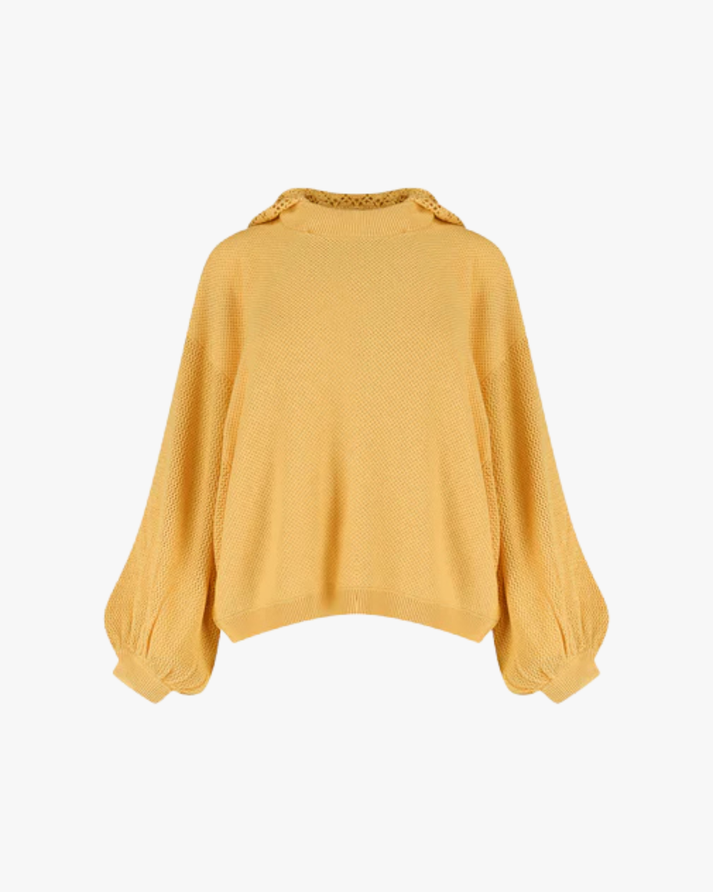 Bonnie Crochet Hood Jumper Sunflower