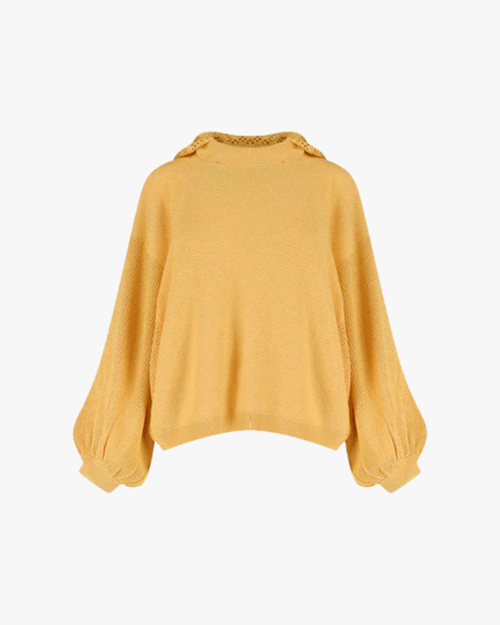 Bonnie Crochet Hood Jumper Sunflower