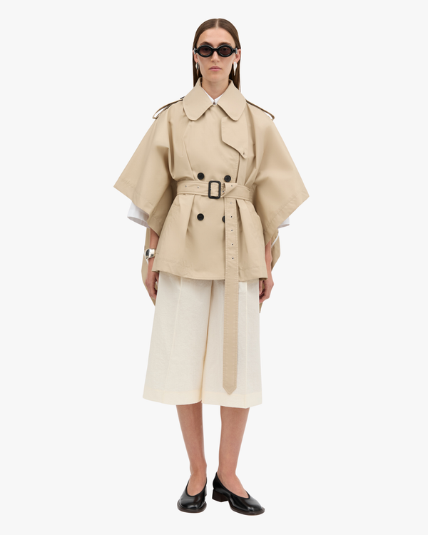 Cristina Half Panama Stone Short Cape Trench