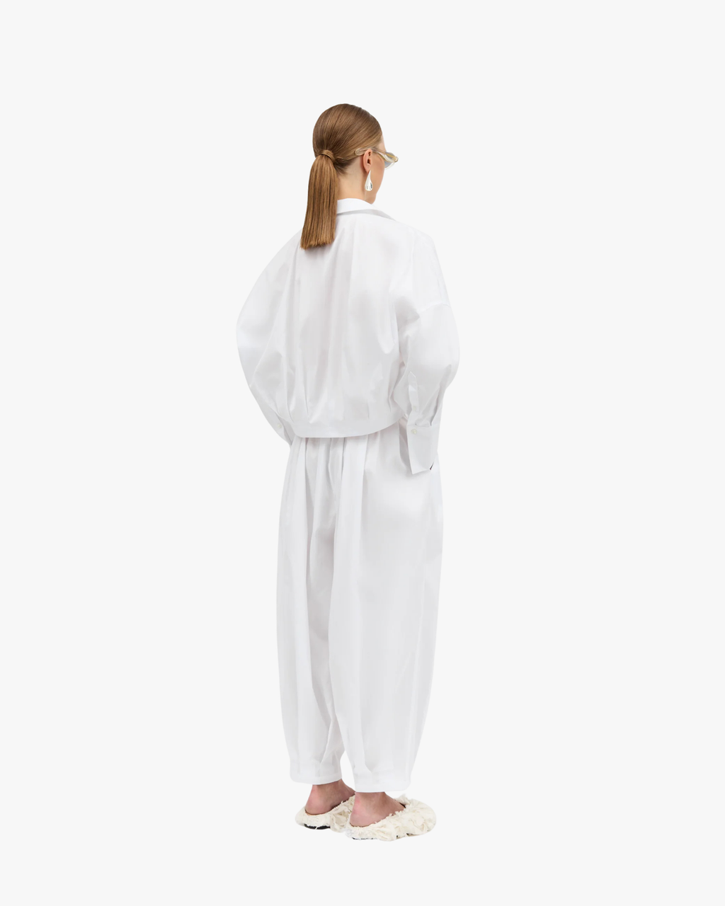 Saina MKDT Signature Balloon Poplin Shirt White