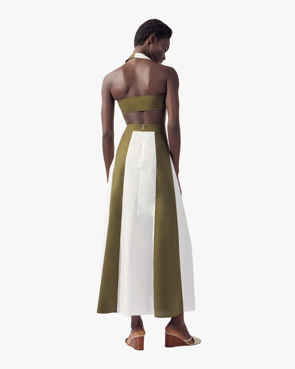 Bicolor Top & Skirt Set