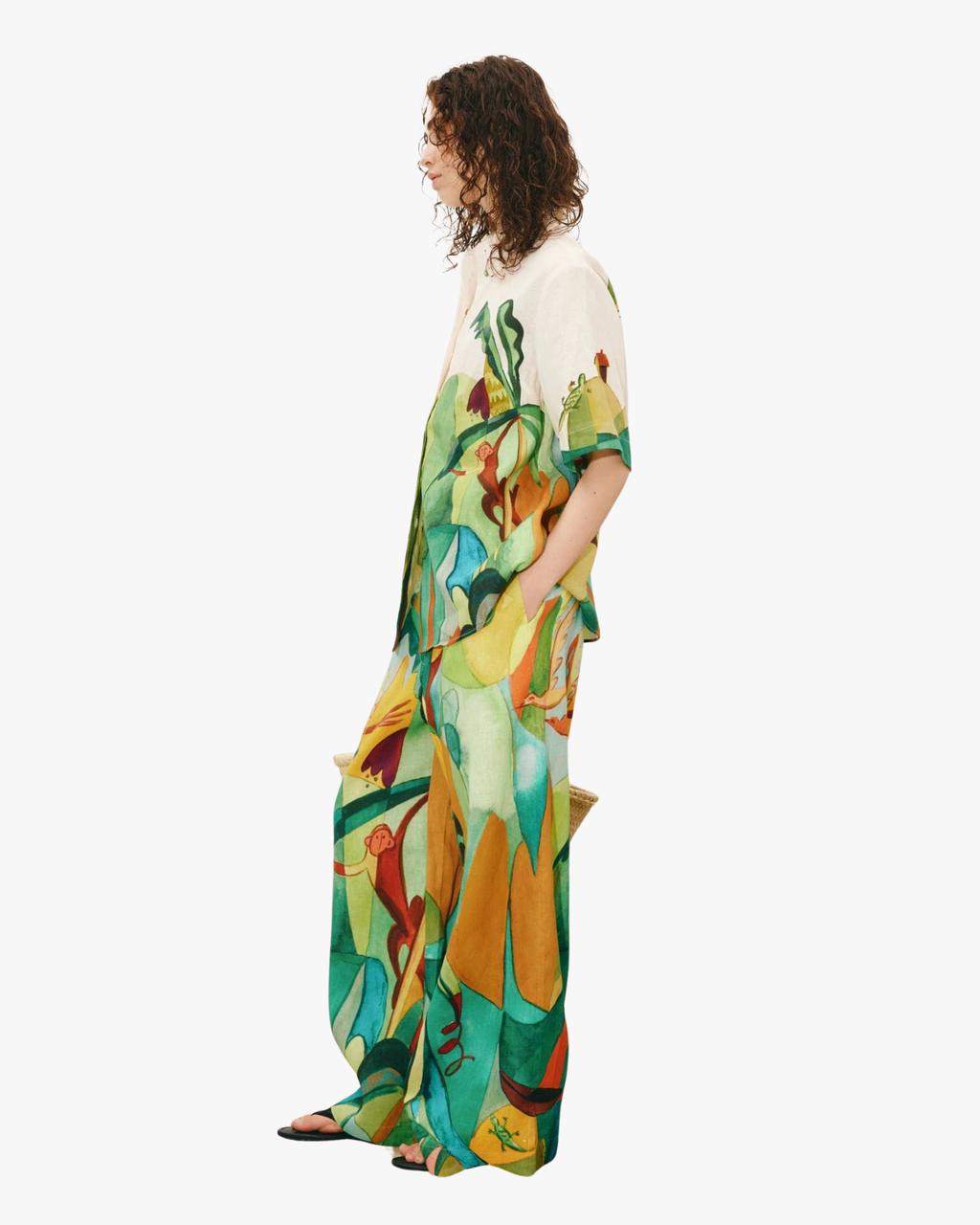 Relaxed Mokshini Pants with Elastic Waist Multi