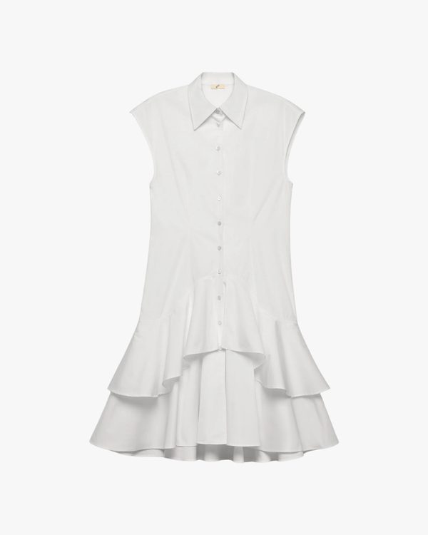 Volans Shirt Collar Cotton Dress