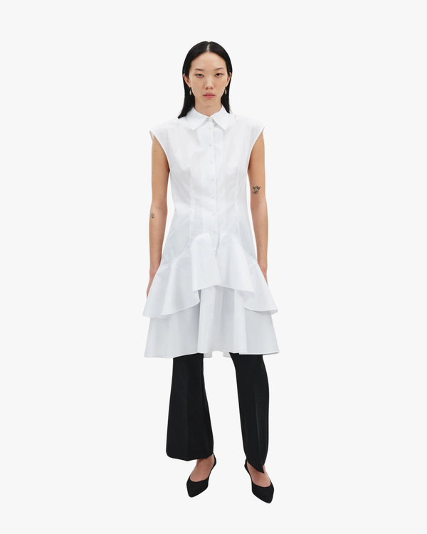 Volans Shirt Collar Cotton Dress