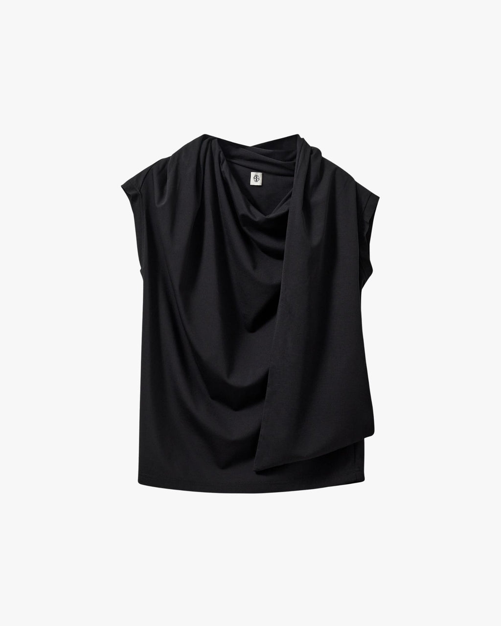 Scarf Detail  Tee Black