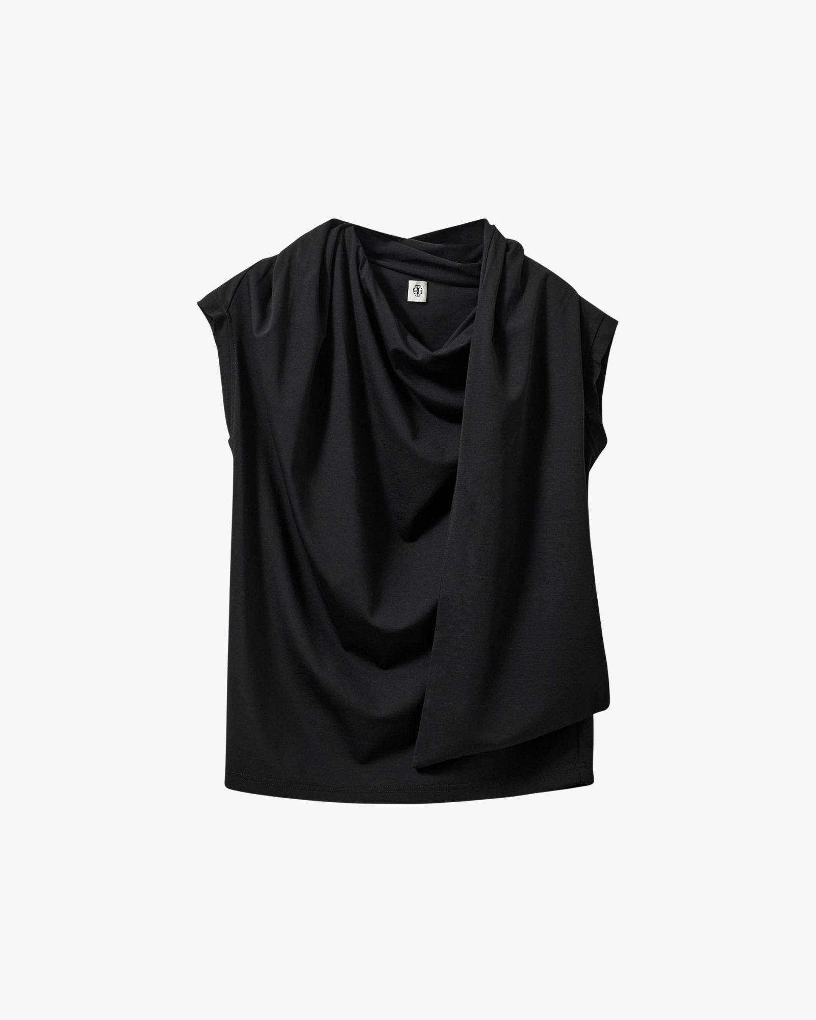 Scarf Detail  Tee Black