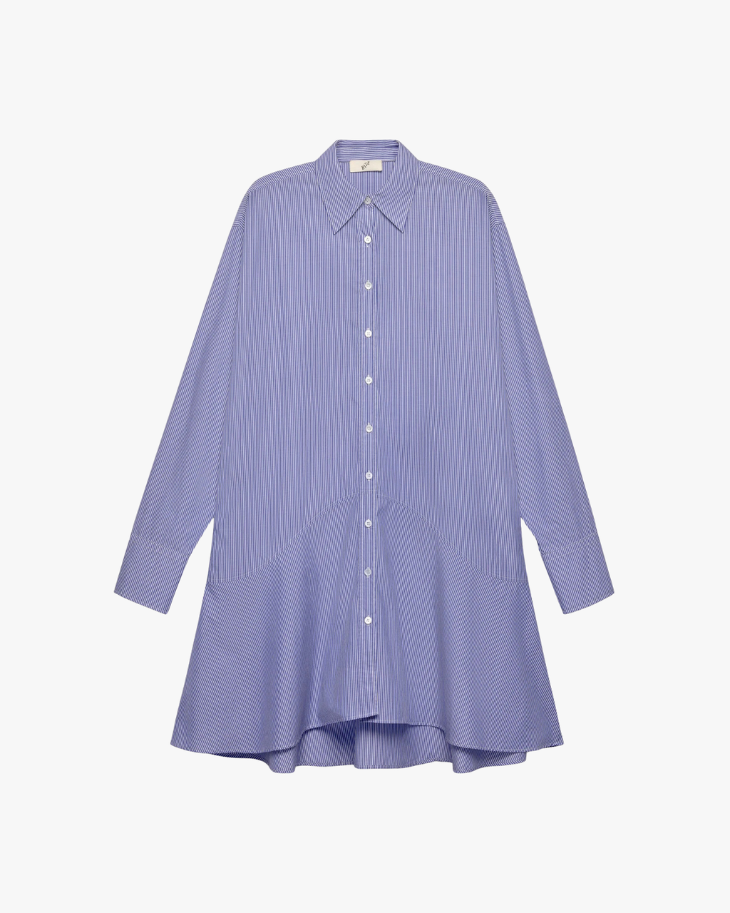 Striped Petal Bottom Shirt Dress