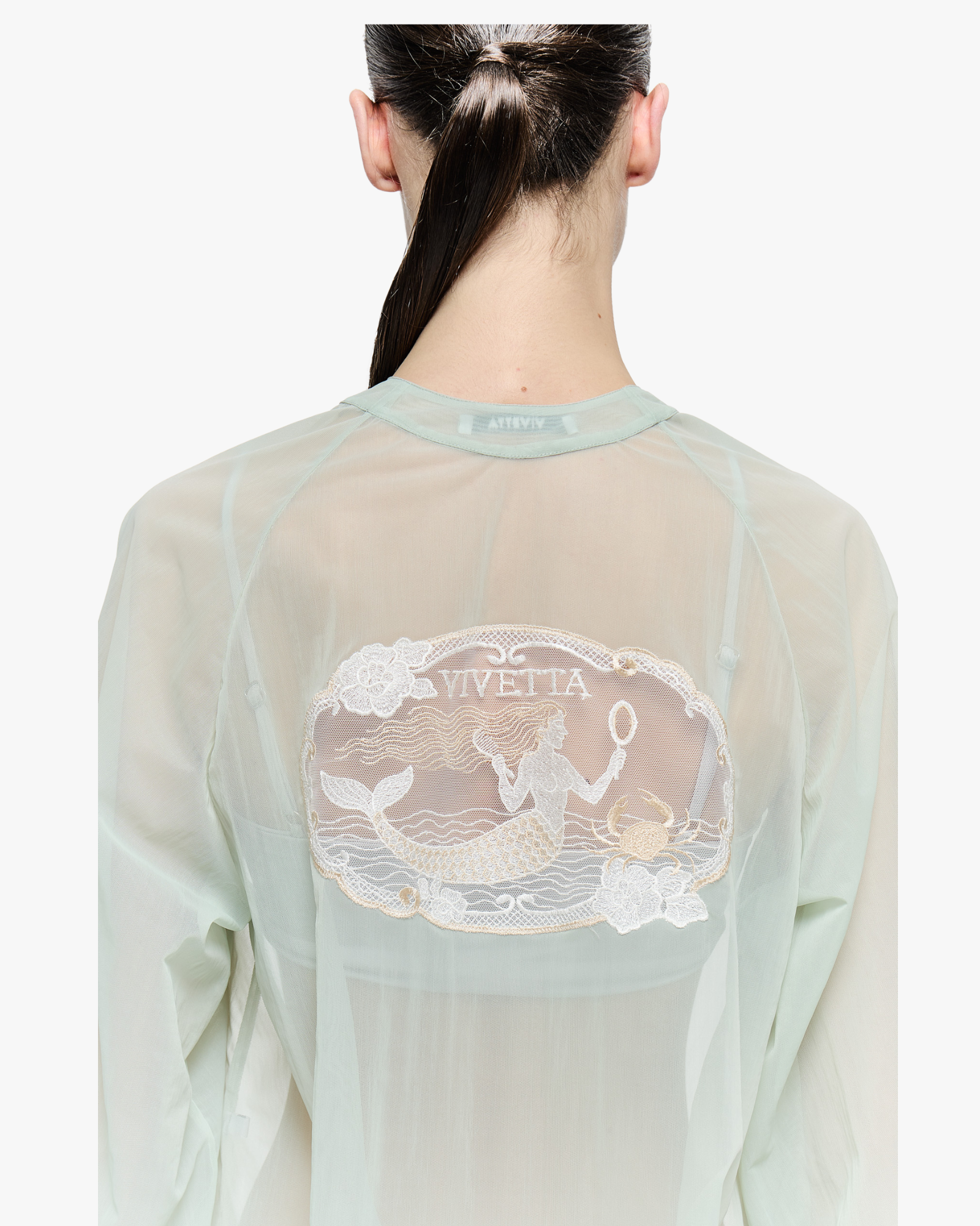 Shirt with Mermaid Plastron