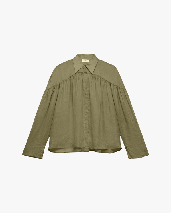 Airy Relaxed Semi- Sheer Blouse