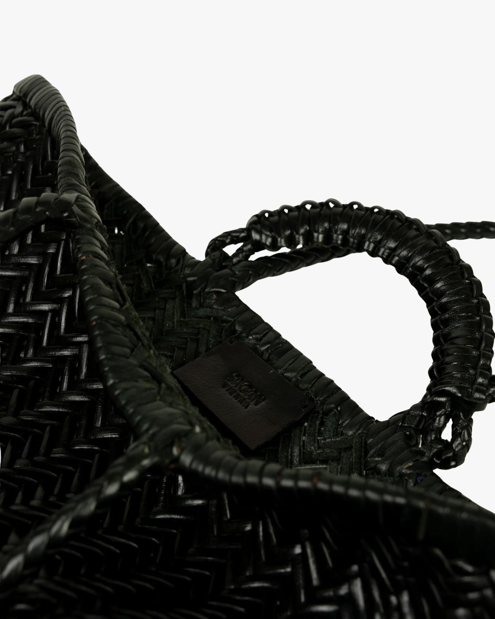 Pazar Tote Boat Handwoven Black