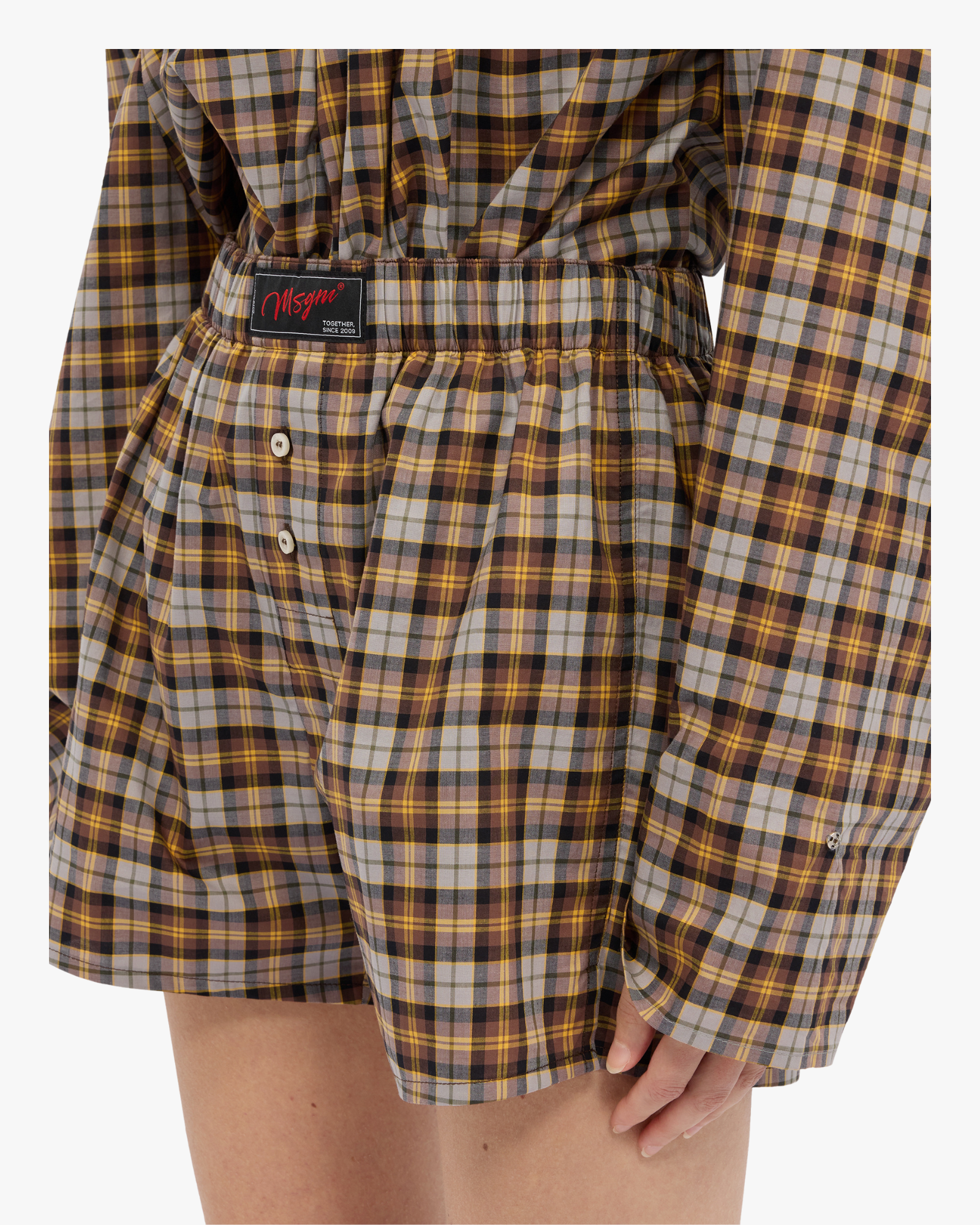 Check cotton boxer shorts