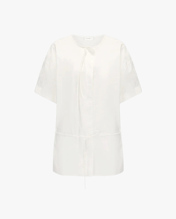 Camicia a maniche corte Thera bianco sporco