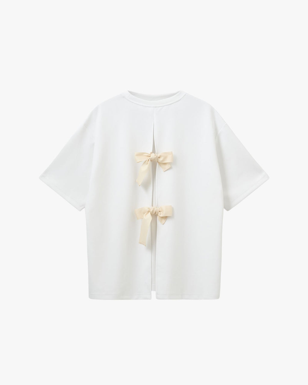TG Bow Oversize Tee White
