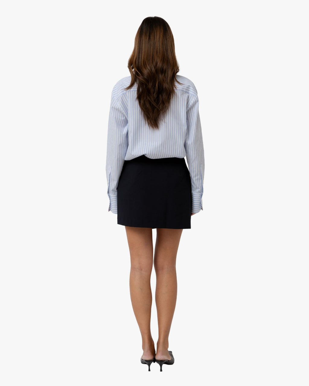 Mini Skirt Ella in Wrap Silhouette Navy Blue