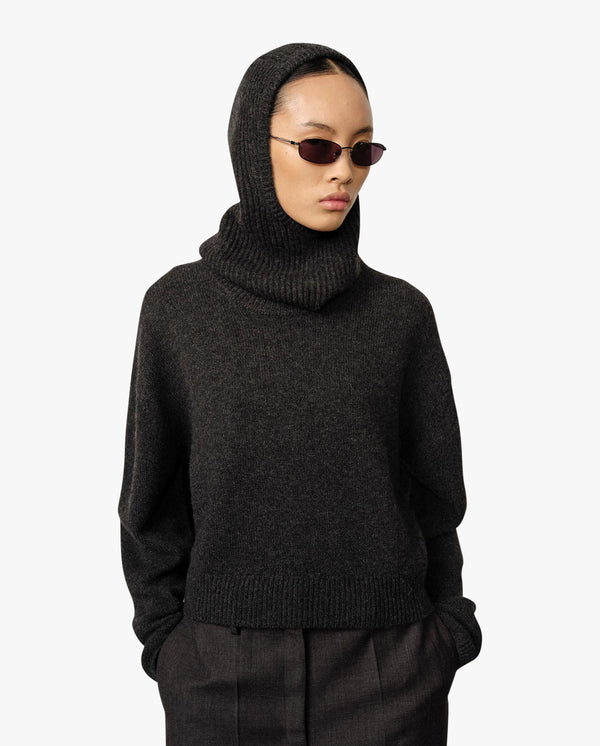 Knitted Cashmere Balaclava Black