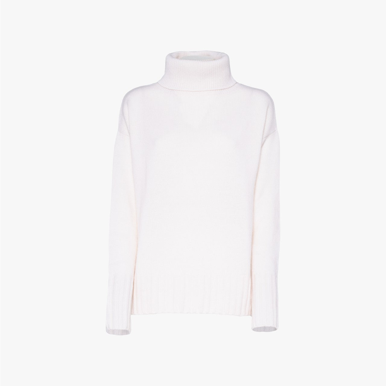 Beatrix - Boxy Turtleneck Jumper - Off-White
