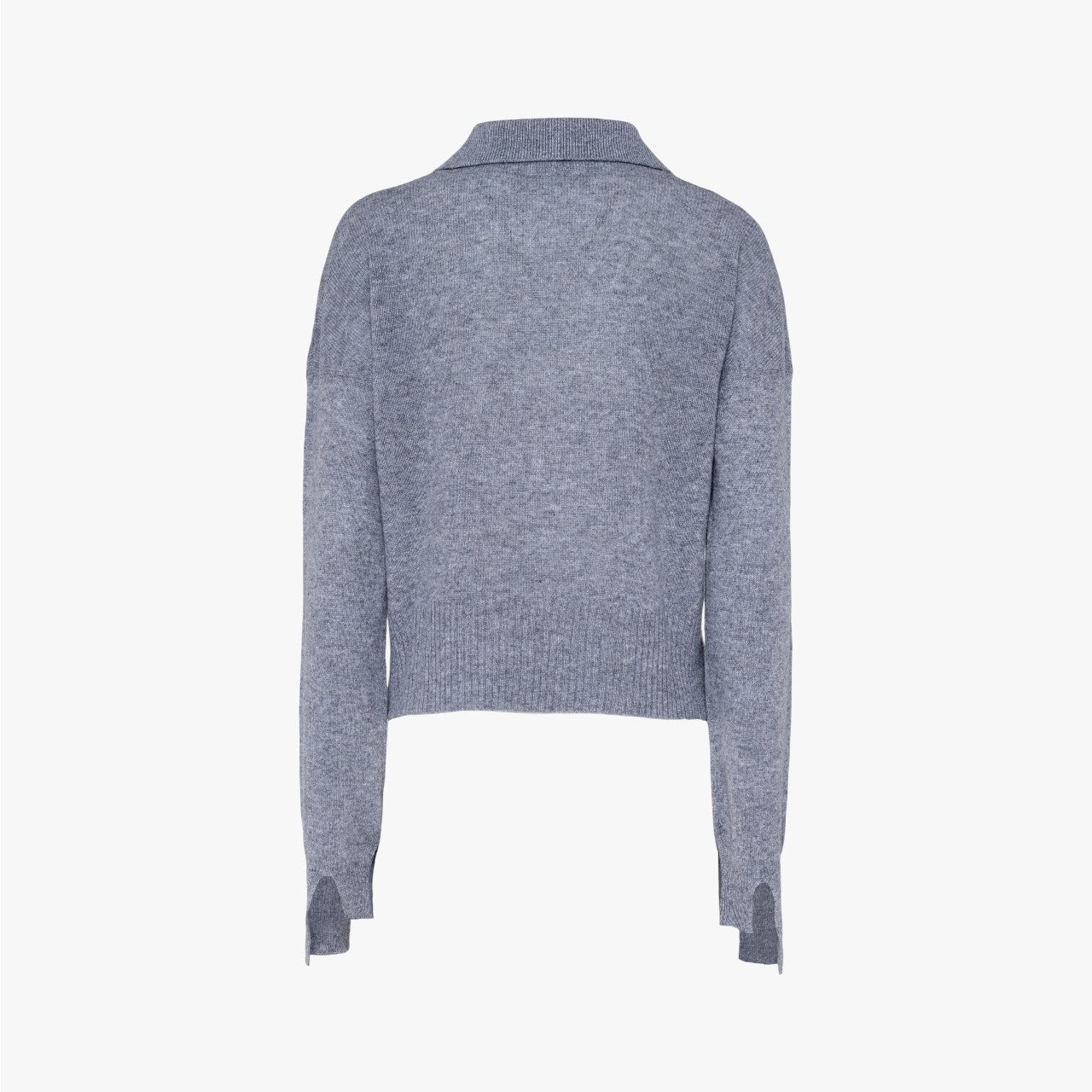Julia - Polo in Cashmere - Grey Melange