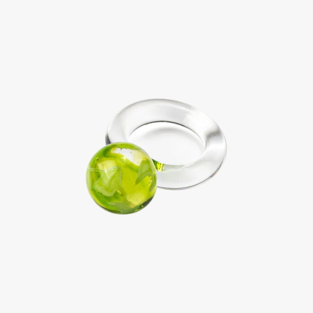 Bolon Recycle Glass Ring Clear/ Light Green