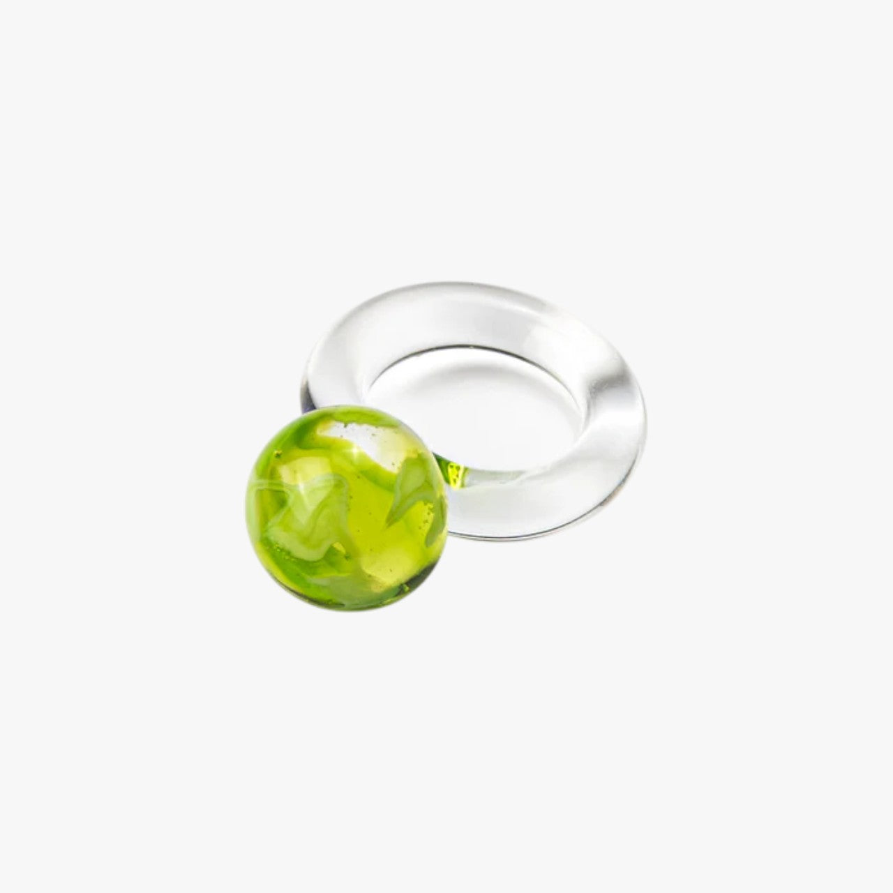 Bolon Recycle Glass Ring Clear/ Light Green