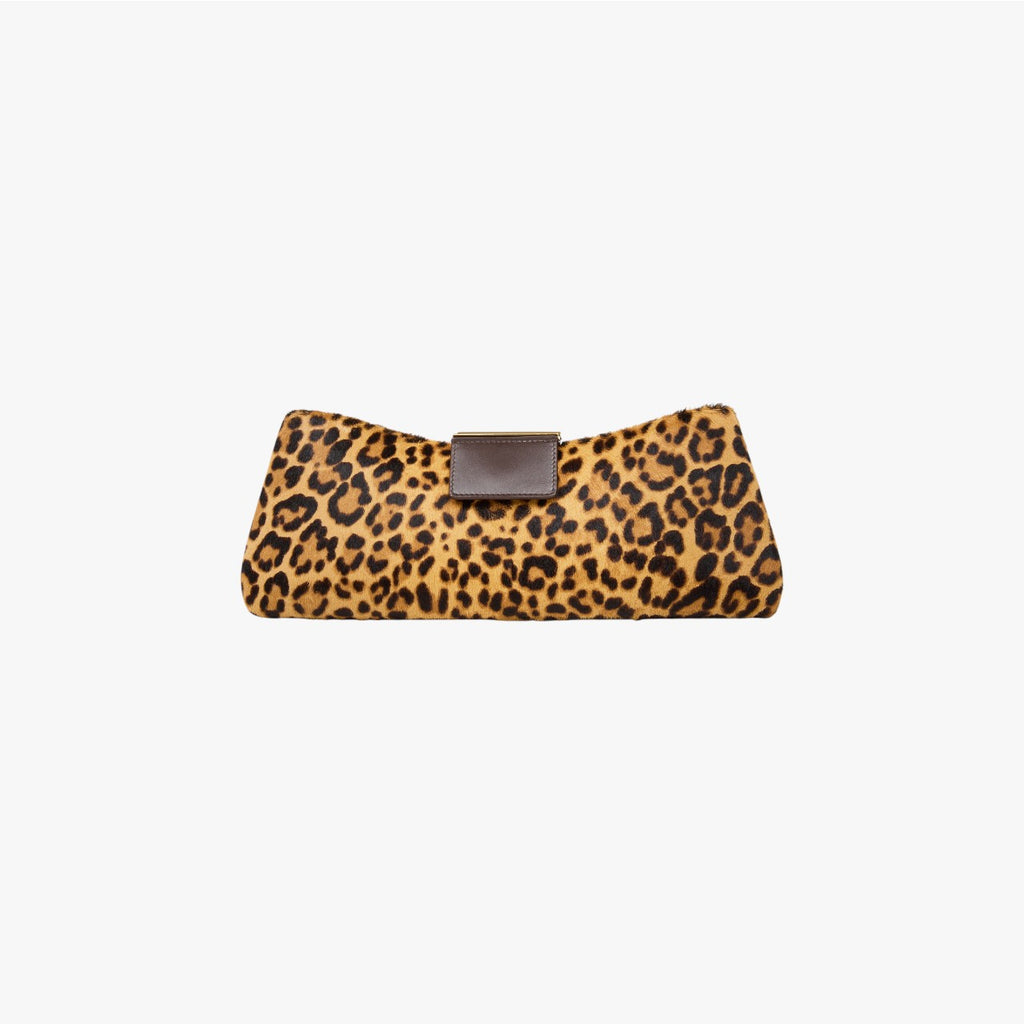 Laila - Animal-Print Pony Hair Leather Clutch