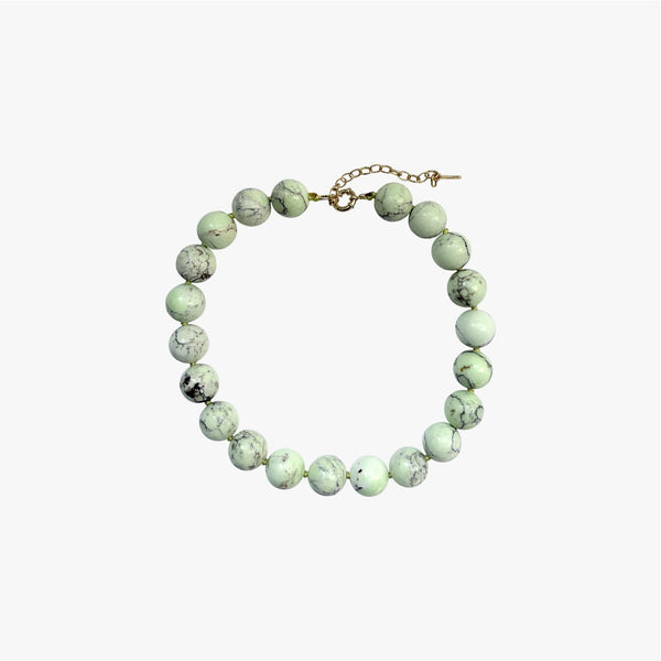 Gold-Plated Lemon Turquoise Necklace