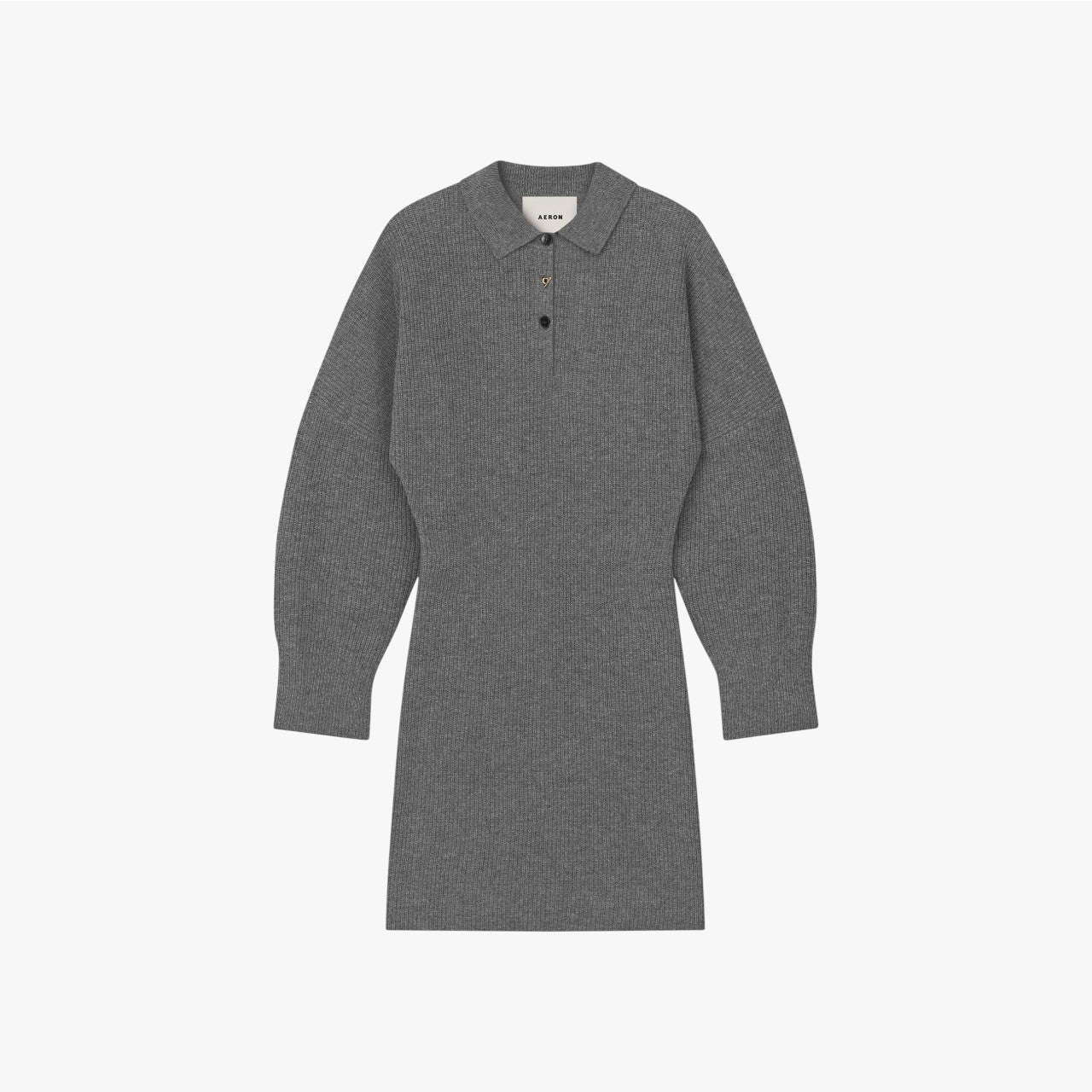 Desert Cable-Knit Merino Polo Dress