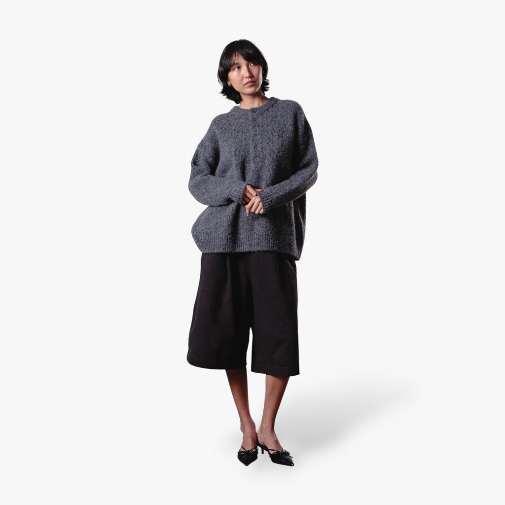 Buttoned Wool Jumper