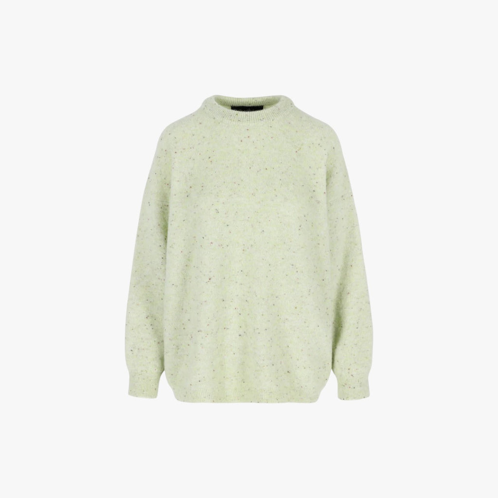 Crew-Neck Alpaca Sweater Freckled Lime