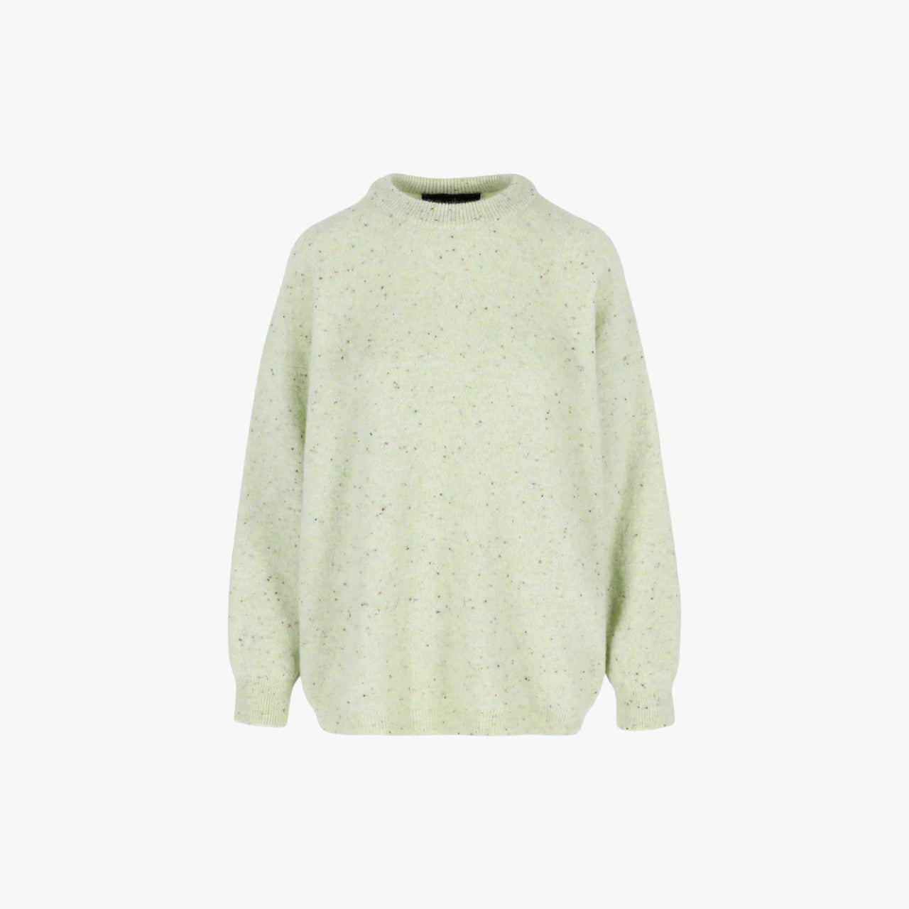 Crew-Neck Alpaca Sweater Freckled Lime