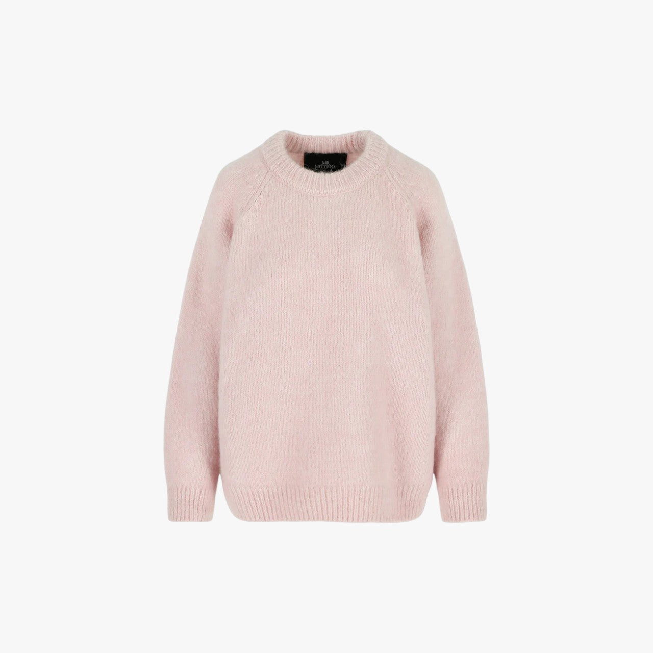 Crew-Neck Alpaca Sweater Baby Pink