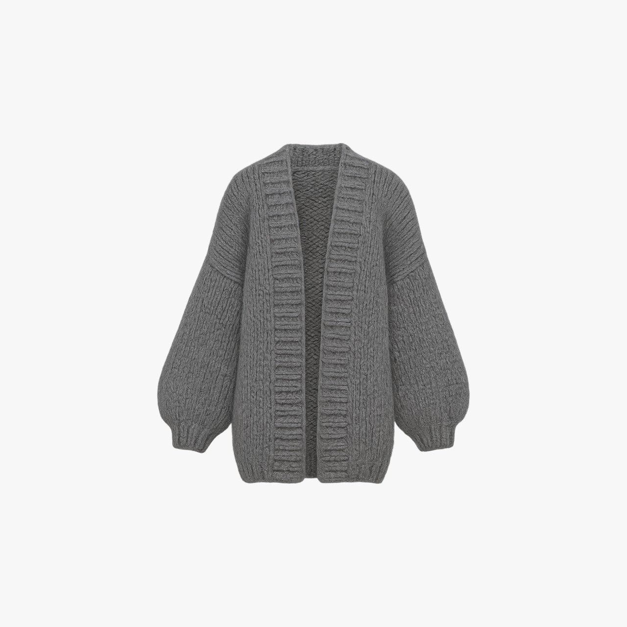 Wool Cardigan Charcoal