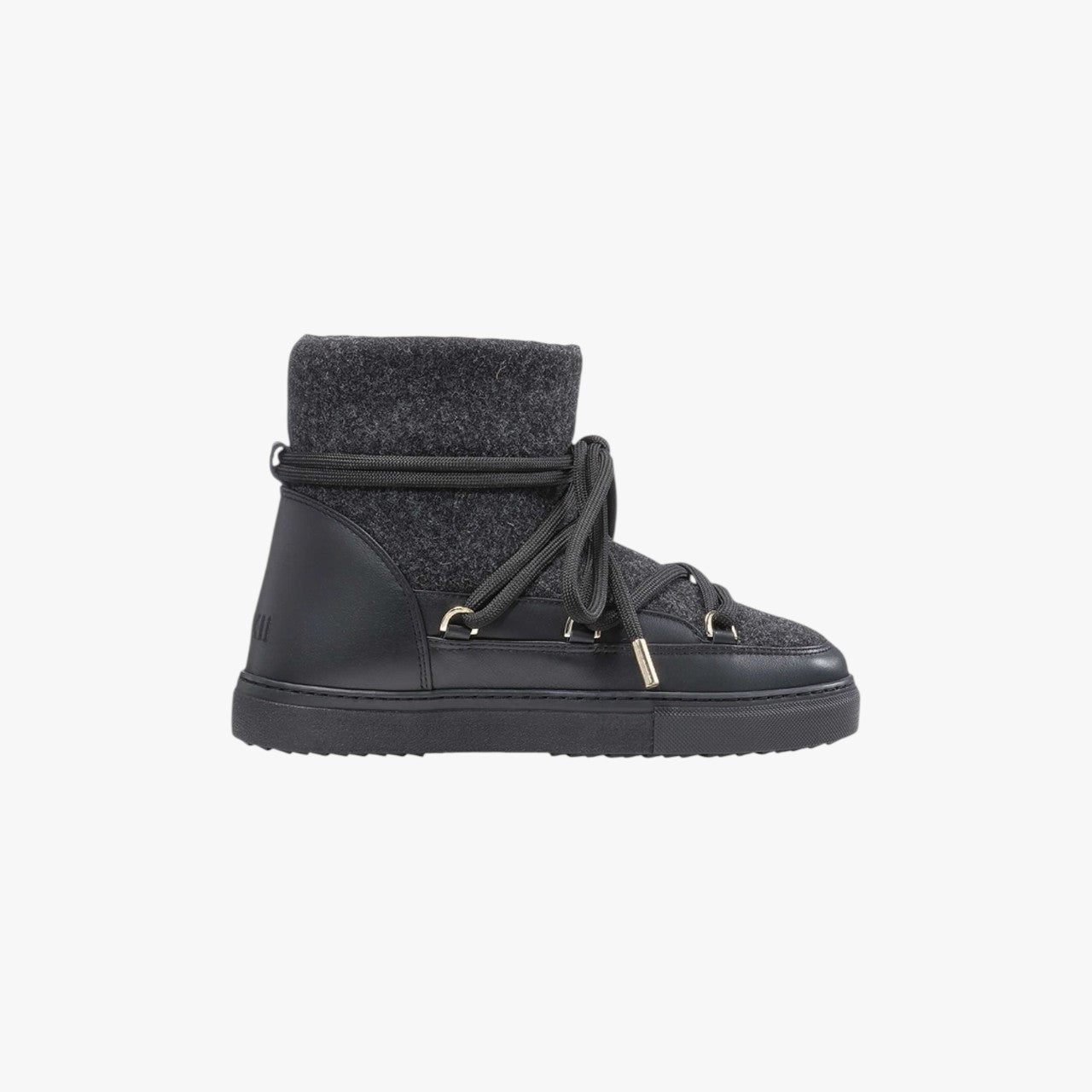 Felt Low Boot Wool Black