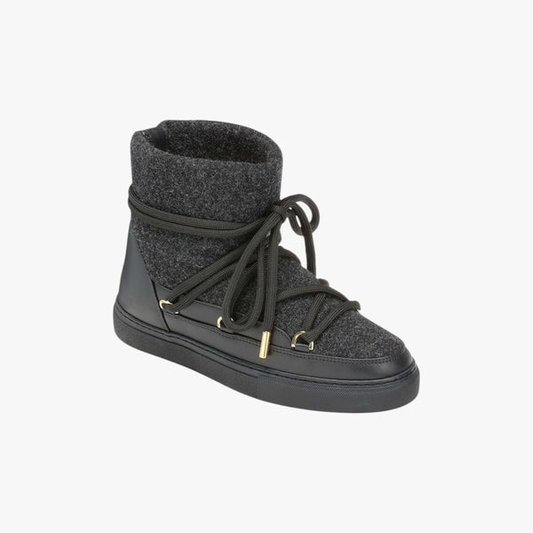 Felt Low Boot Wool Black