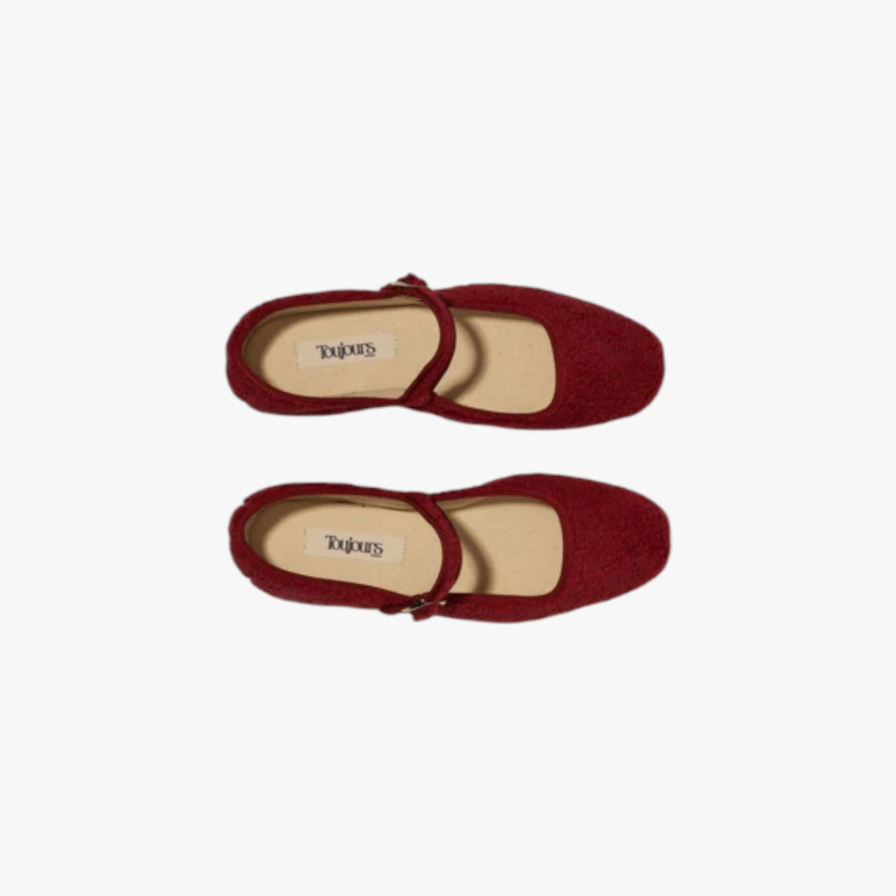 Mary-Jane Friulane in Wool Bouclé Red