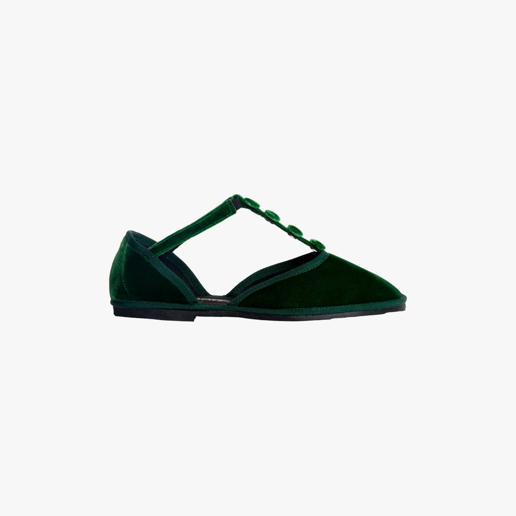 Velvet D’Orsay x Maria De La Orden Flat Bottle Green